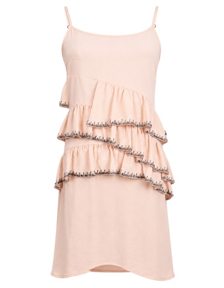 Blush Tiered Ruffle Mini Dress