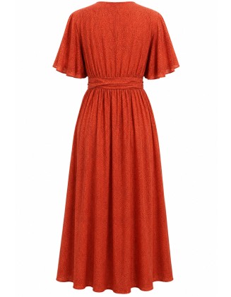 Terracotta Wrap Dress