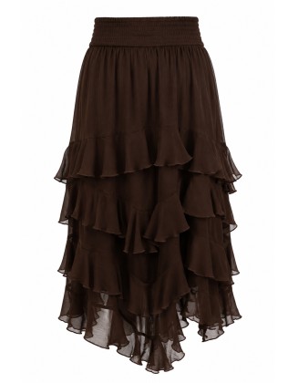 Textured Skirt with Frills
