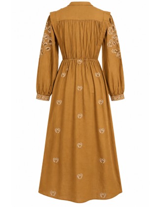 Embroidered Cotton Maxi Dress