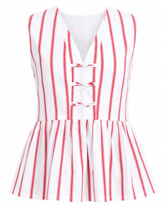 Blue Embroidered Stripe Shirt