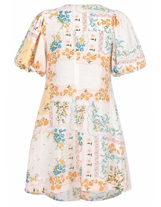 Multi Color Patch Print Dress