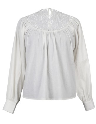 Top with Bishop Sleeves Embroidery