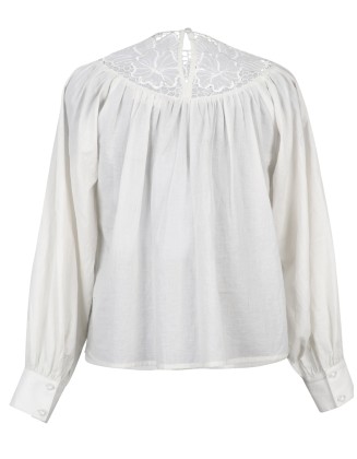 Top with Bishop Sleeves Embroidery