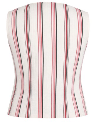 Multi Color Stripe Top with Drawstring