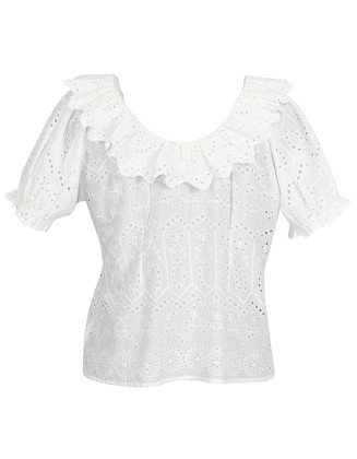 Frill Top with Scalloped Sleeveless