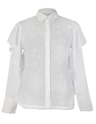 Blouse with Eyelet Embroidery