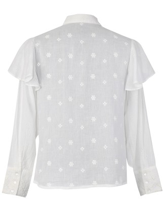 Blouse with Eyelet Embroidery