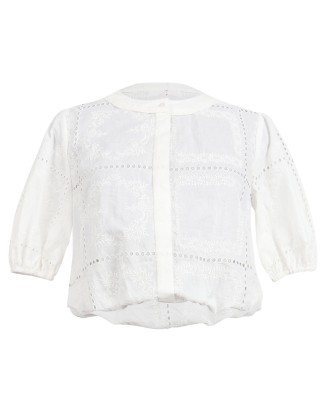 Embroidered Cotton Cambric Blouse