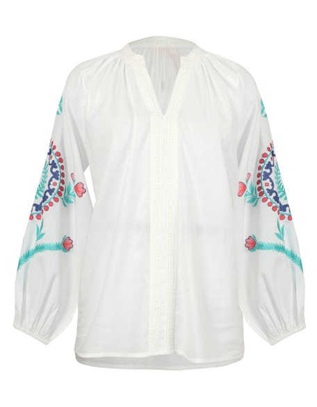 Embroidered Boho Top