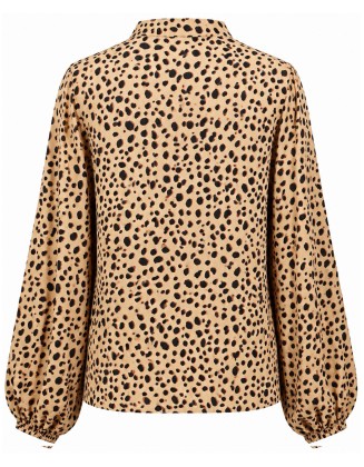 Animal Print Top with Frill
