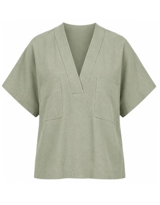 Casual Pocket Detail Top