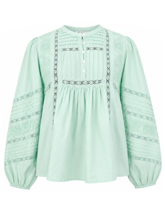 Mint Green Embroidered Blouse