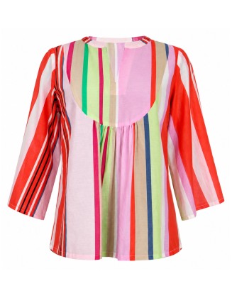 Summer Multicolor Stripe Top