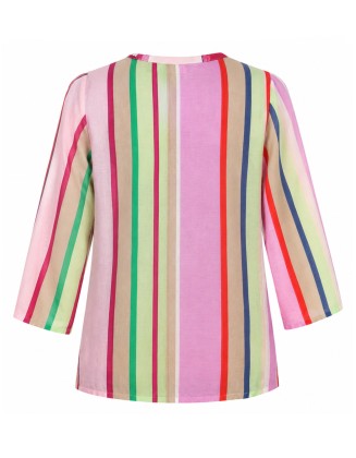 Summer Multicolor Stripe Top