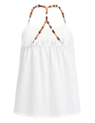 Boho Beaded Strap Top