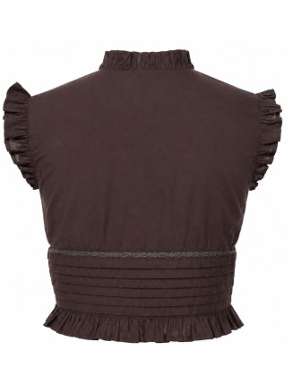 Pintuck Embroidered Top
