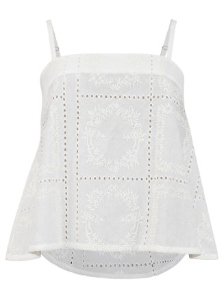 Embroidered Square Neck Cami Top