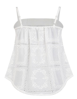 Embroidered Square Neck Cami Top