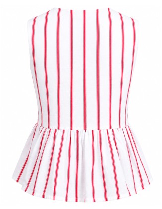 Sleeveless Striped Cotton Top
