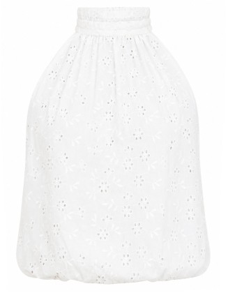 White Eyelet Embroidered Skirt