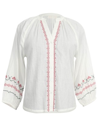Blouse with Cross Stitch Embroidery
