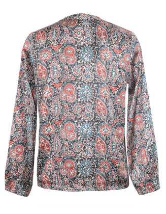 Printed Embroidered Full Sleeve Blouse