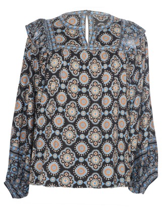 Printed Full Sleeve Blouse with Frill