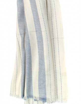 Stripe Scarf with Row Fringes