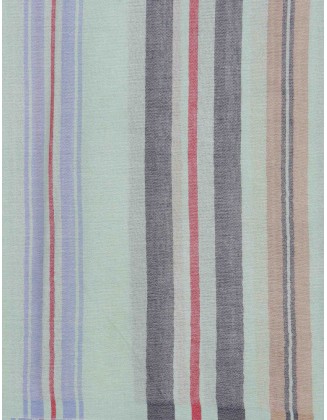 Multi Color Stripe Scarf with Row Fringes