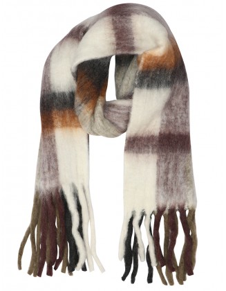 Bland Scarf with Knotted Fringes