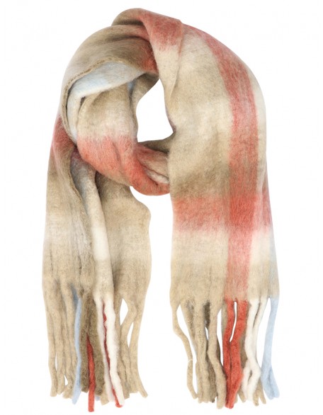 Bland Scarf with Knotted Fringes