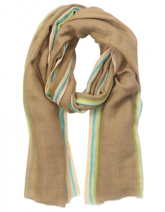 Woolen scarf with Border Row Fringes