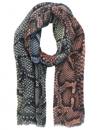 Animal Scarf with Row Fringes