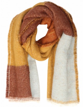 Check Wool Blend Scarf