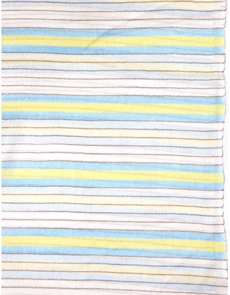 Stripe Yard Dyed Scarf with Raw Fringes