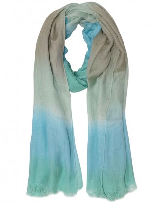 Ombre Dye Scarf with Row Fringes