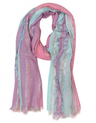 Ombre Scarf with Raw Fringes