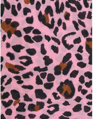 Animal Print Scarf with Over Dye