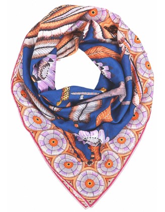 Blue Safari Animal Print Scarf